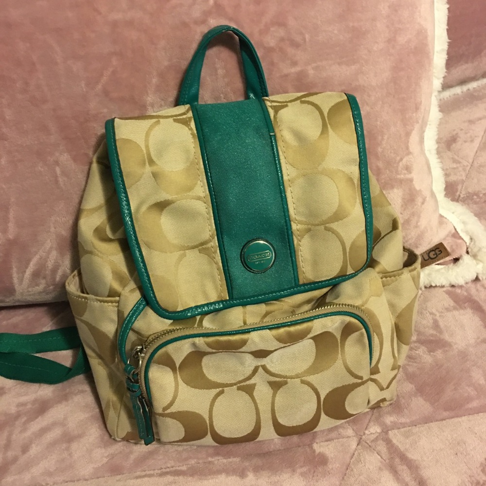 Coach Signature Cloth Backpack